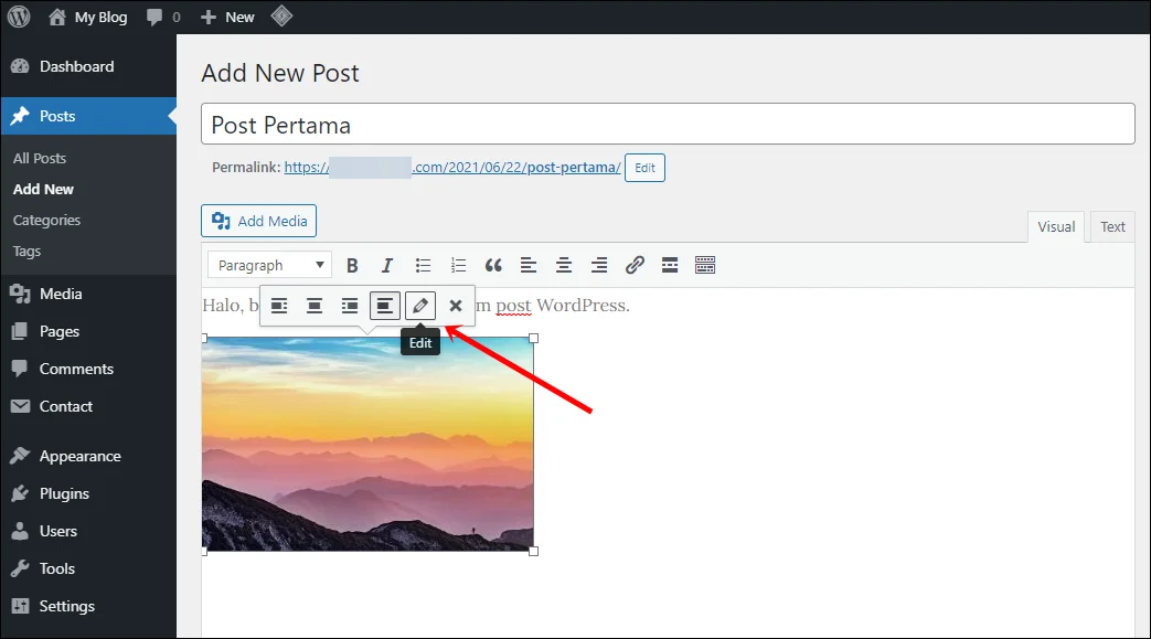 Menambahkan Gambar di WordPress