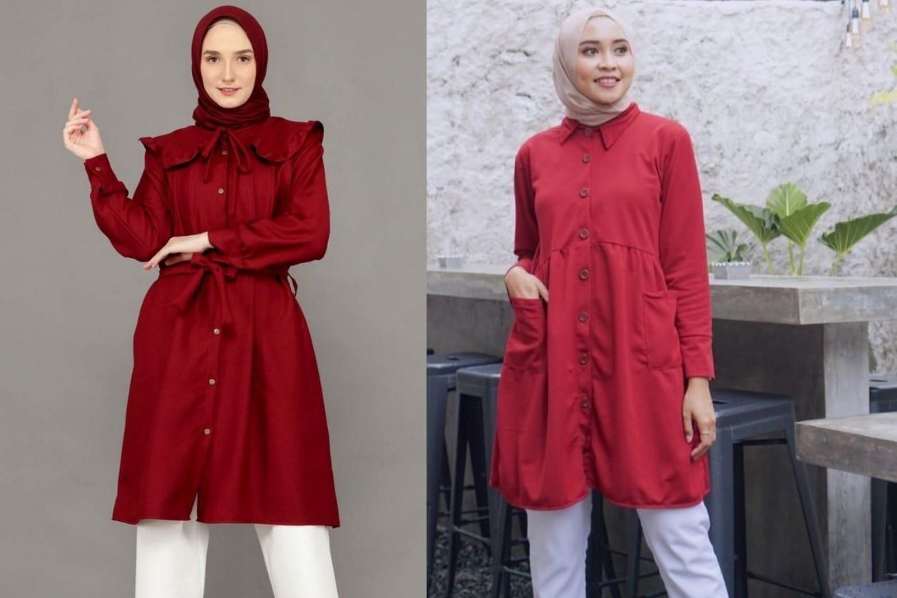 outfit warna merah