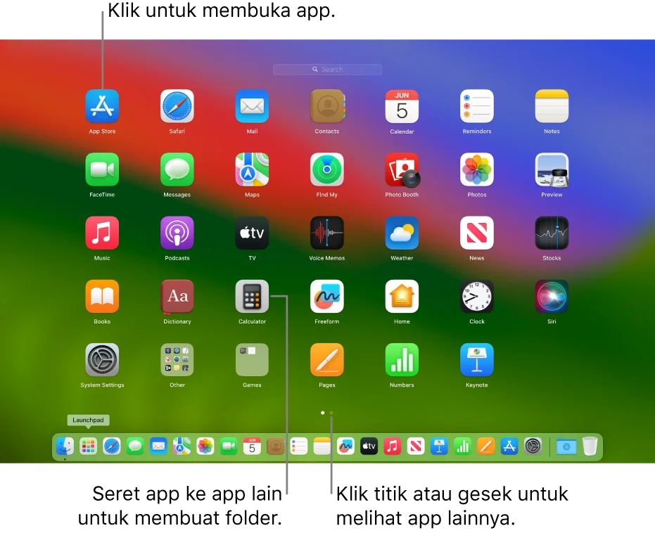 Menginstal aplikasi di MacBook