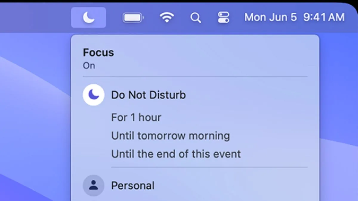 notifikasi di MacBook