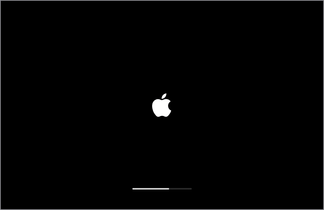 MacBook Stuck di Logo