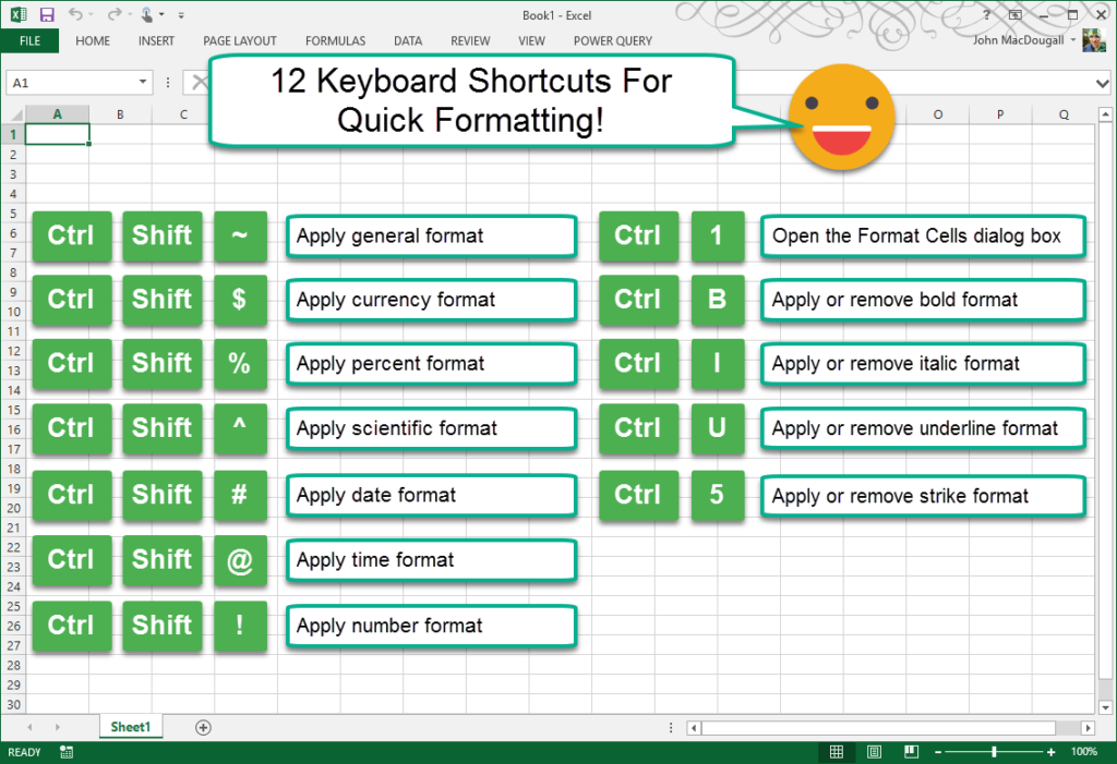 shortcut keyboard Excel