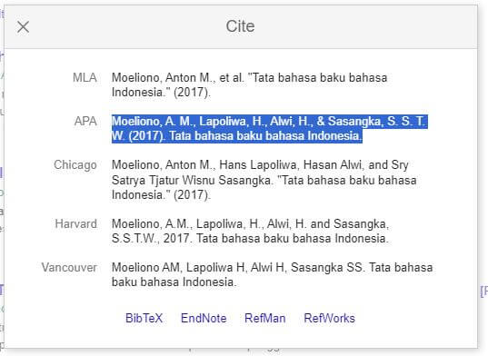 daftar pustaka otomatis