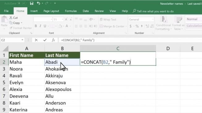 drop down list
