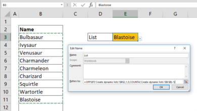 drop down list
