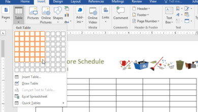 membuat tabel di Microsoft Word