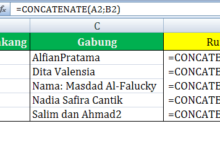 fungsi CONCATENATE