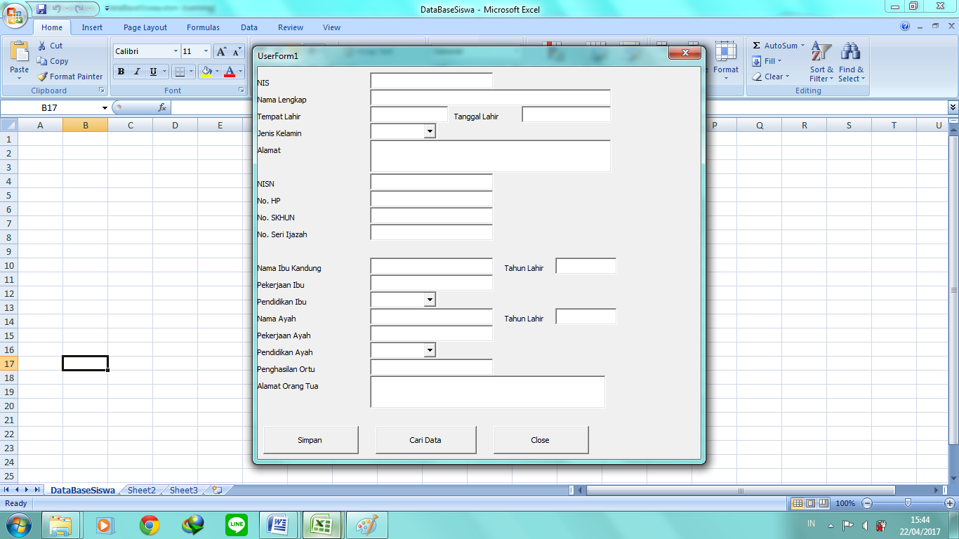 form input data