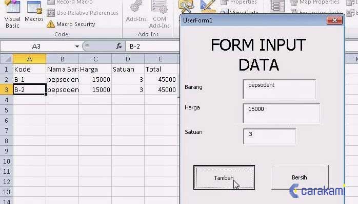 form input data
