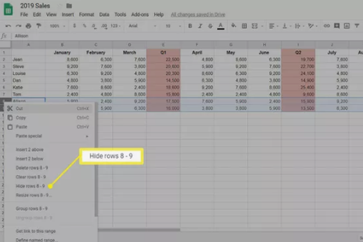 sheet di Excel